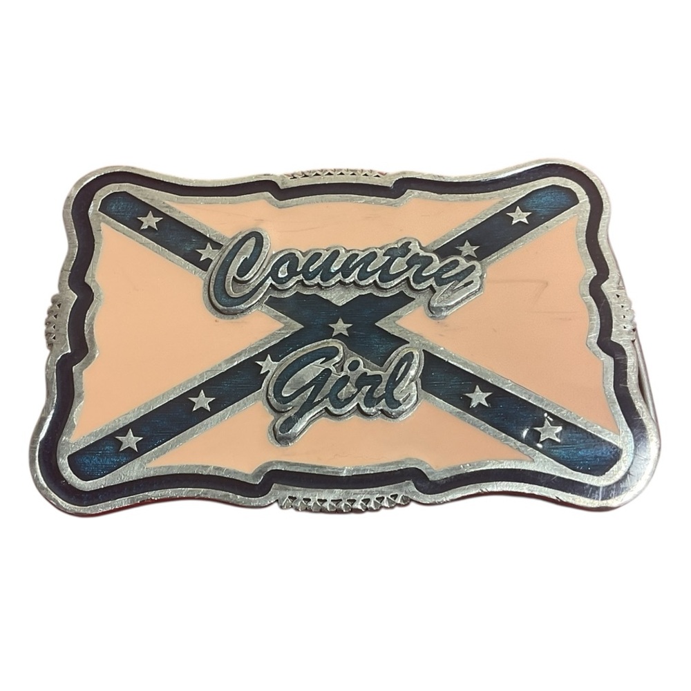 Country Girl Belt Buckle Flag Belt Buckle